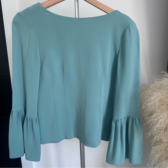 Tibi Egg Blue Crepe Corset Blouse Size 4 - Picture 4 of 7